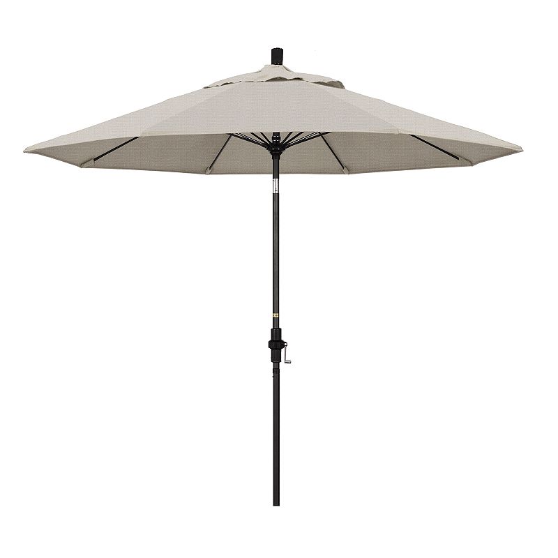 California Umbrella 9-ft. Sun Master Black Finish Patio Umbrella, Beige