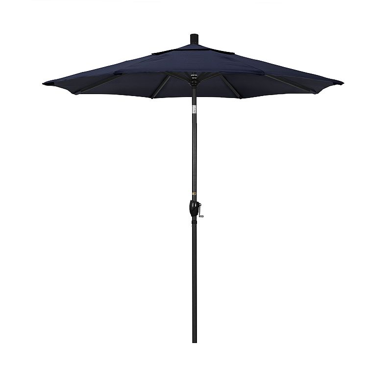 California Umbrella 7.5-ft. Pacific Trail Black Finish Sunbrella Patio Umbr