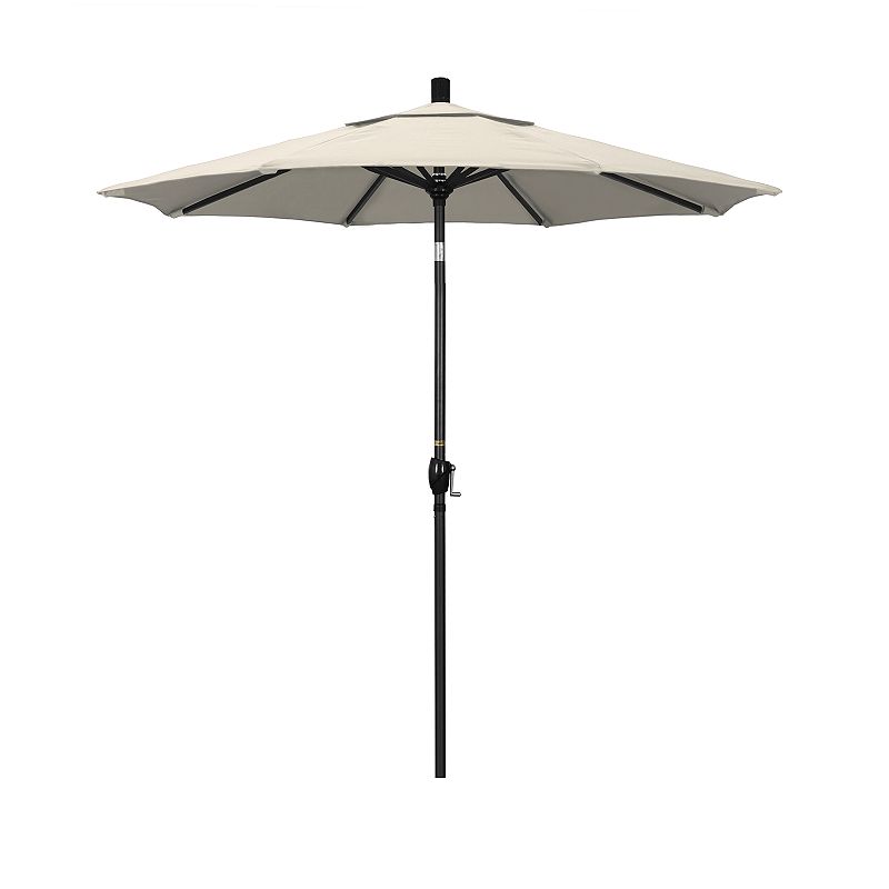California Umbrella 7.5-ft. Pacific Trail Black Finish Patio Umbrella, Beig