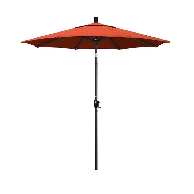 California Umbrella 7.5-ft. Pacific Trail Black Finish Patio Umbrella, Med 