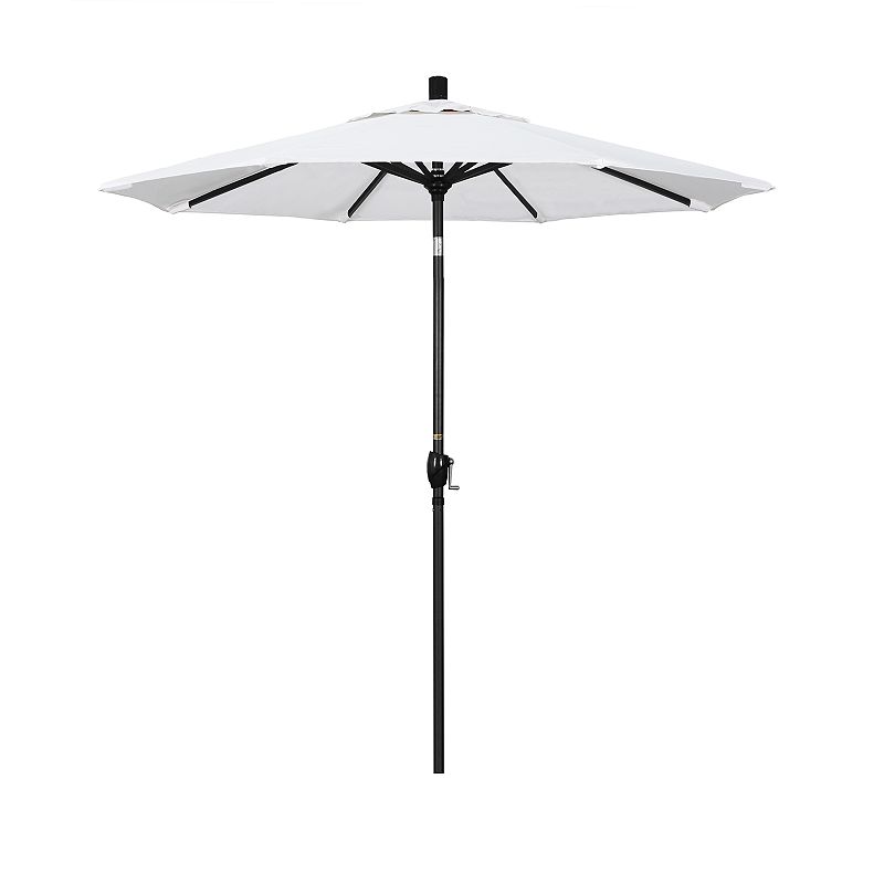 California Umbrella 7.5-ft. Pacific Trail Black Finish Patio Umbrella, Whit