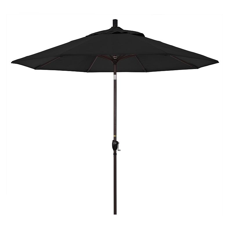 California Umbrella 9-ft. Pacific Trail Sunbrella Patio Umbrella, Black