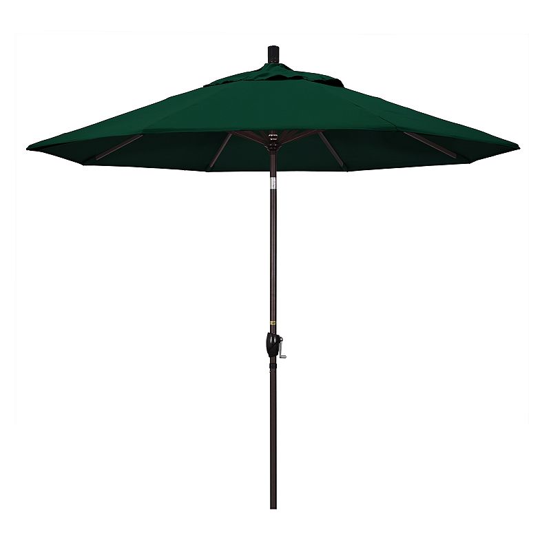 California Umbrella 9-ft. Pacific Trail Sunbrella Patio Umbrella, Med Green