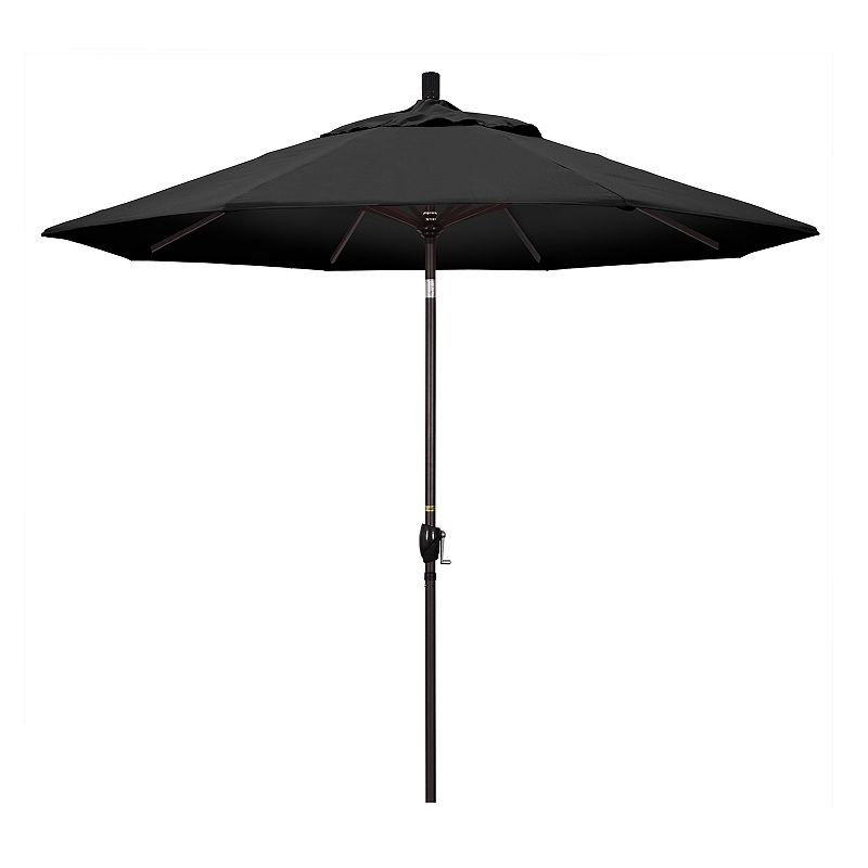 California Umbrella 9-ft. Pacific Trail Bronze Finish Patio Umbrella, Black