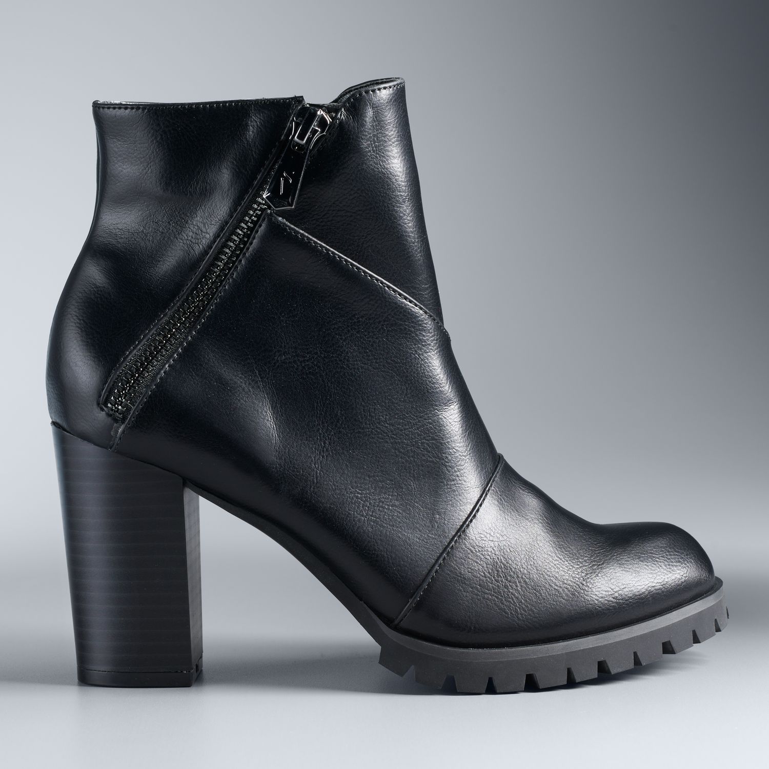 simply vera vera wang zipper ankle boots