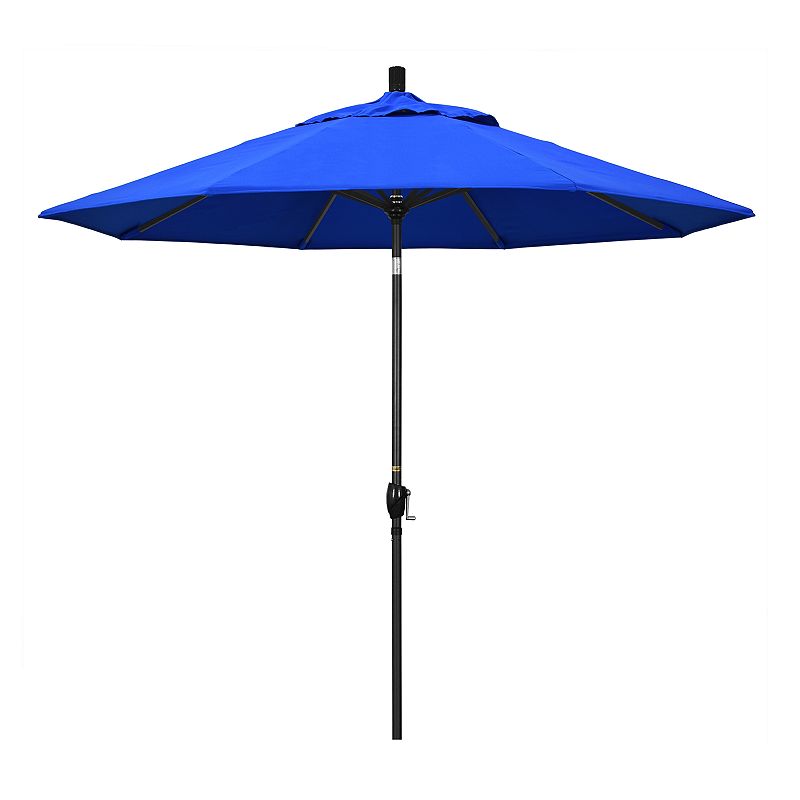 California Umbrella 9-ft. Pacific Trail Black Finish Sunbrella Patio Umbrel