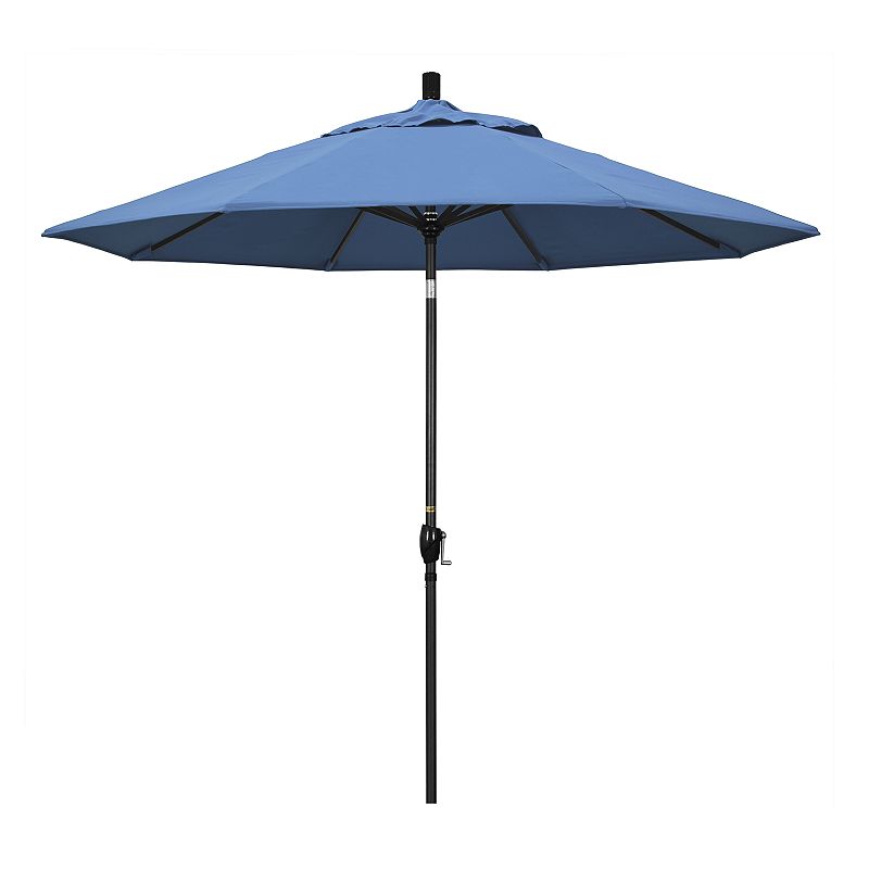 California Umbrella 9-ft. Pacific Trail Black Finish Patio Umbrella, Med Bl