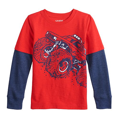 Boys 4-12 Jumping Beans® Mock Layer Slubbed Graphic Tee
