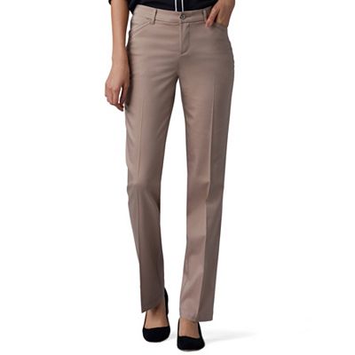 Petite Lee® Flex Motion Straight-Leg Mid-Rise Pants