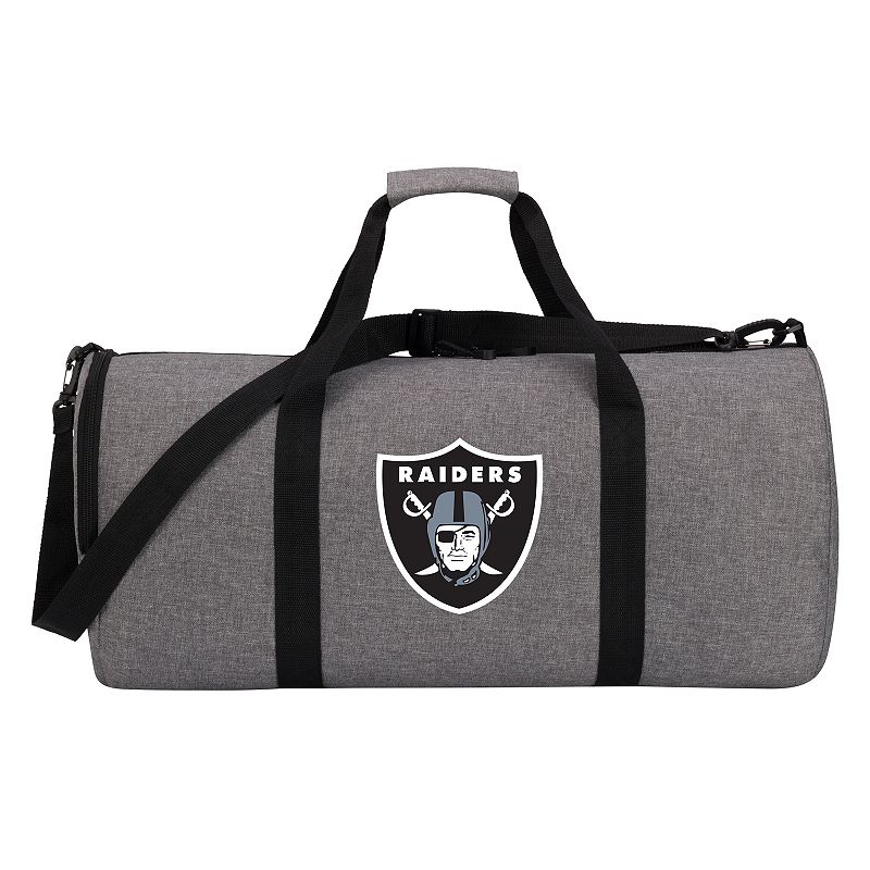 Oakland Raiders Wingman Duffel Bag by Northwest, Grey