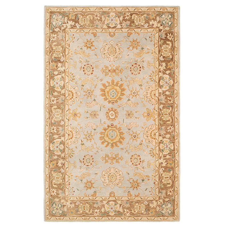 Safavieh Anatolia Blaine Framed Floral Wool Rug, Blue, 4X6 Ft