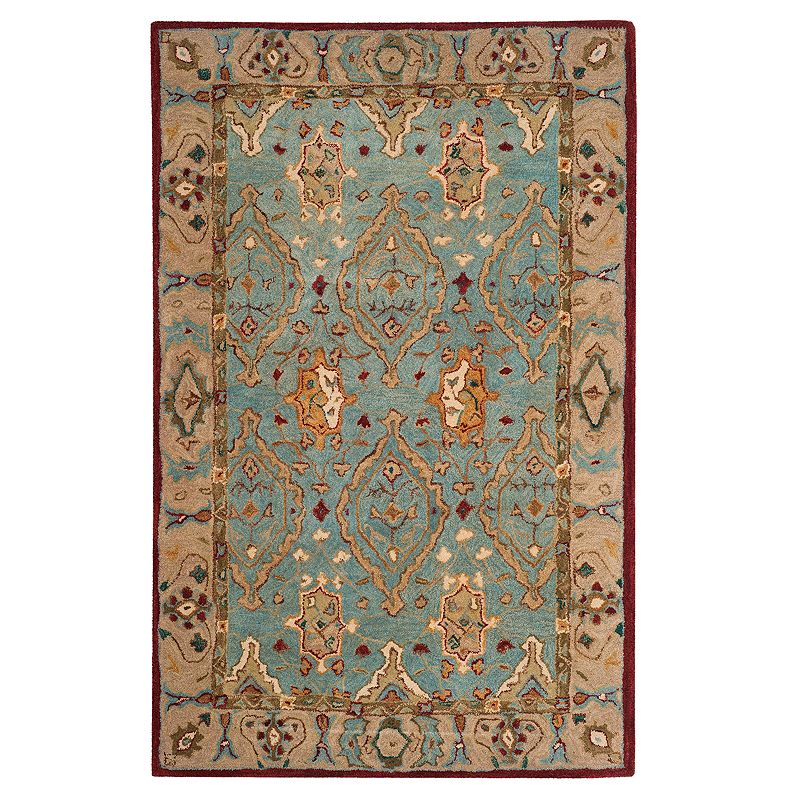 Safavieh Anatolia Olivia Framed Floral Wool Rug, Blue, 4X6 Ft