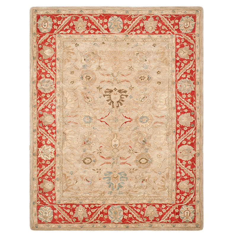 Safavieh Anatolia Chrissy Framed Floral Wool Rug, Brown, 8X10 Ft