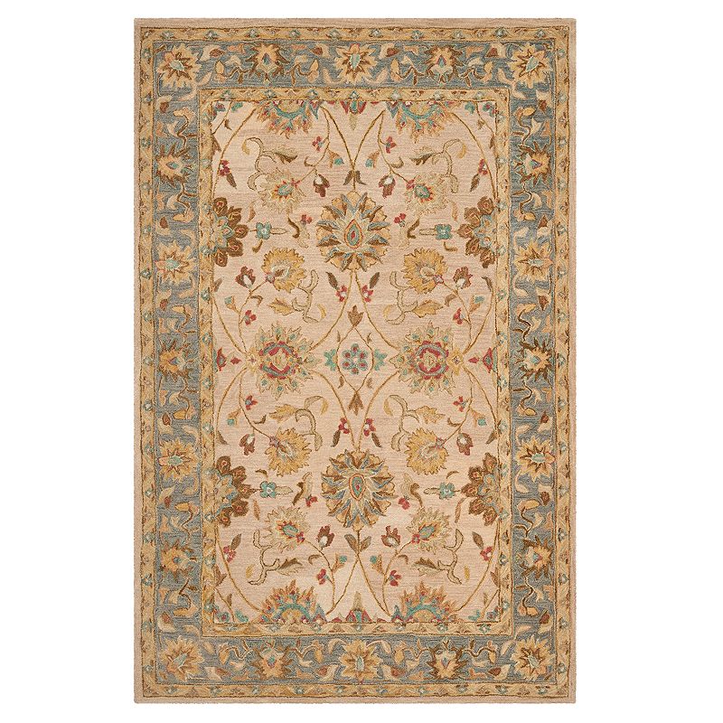 Safavieh Anatolia Robyn Framed Floral Wool Rug, Beige, 3X5 Ft