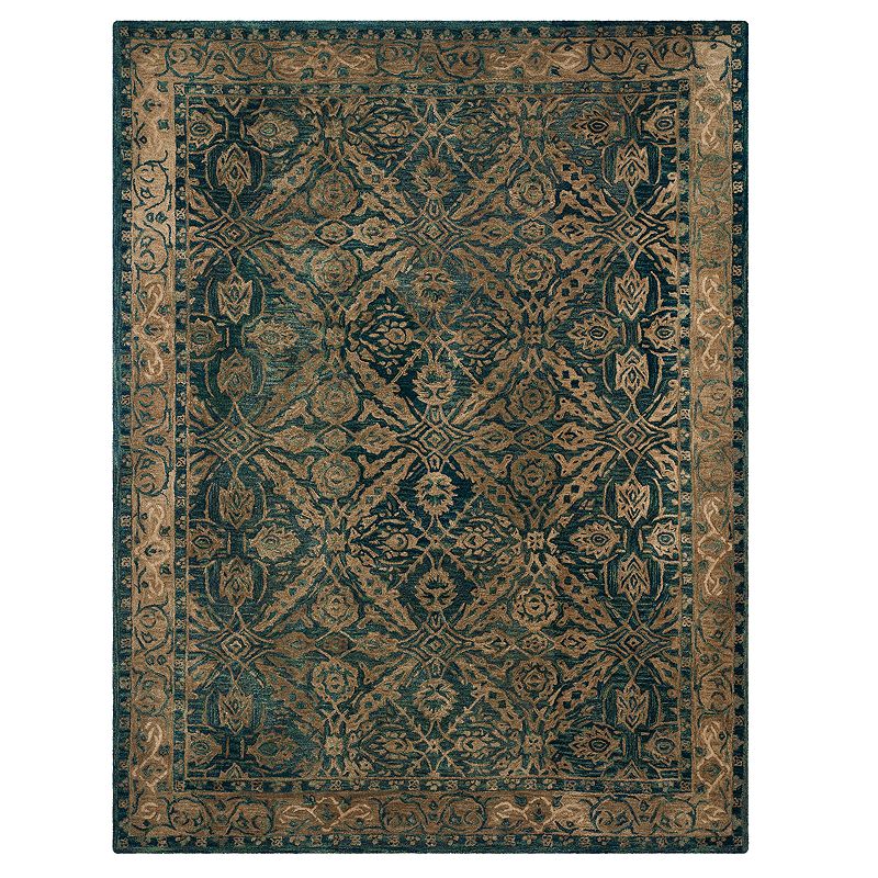 Safavieh Anatolia Andrea Framed Floral Wool Rug, Blue, 8X10 Ft