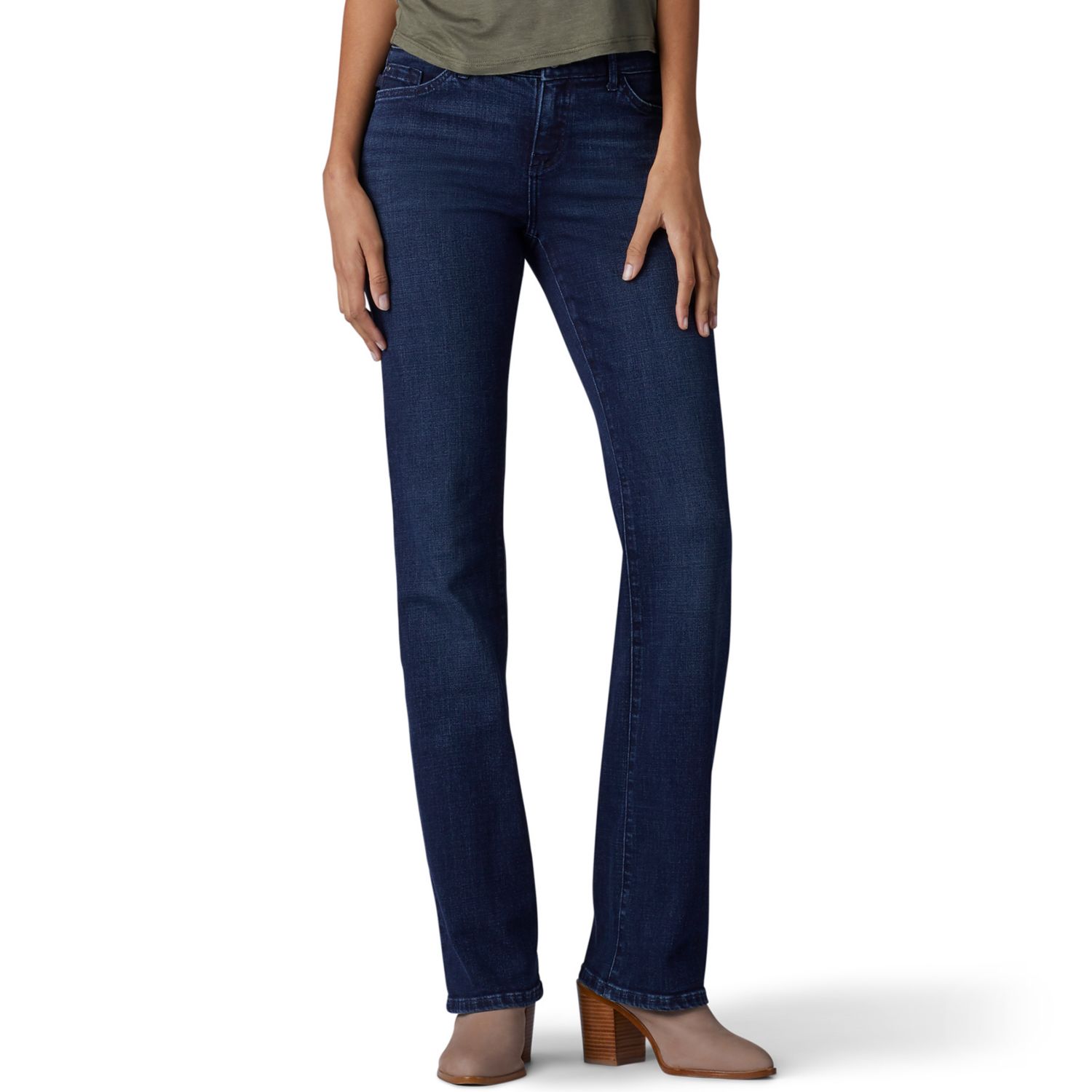 lee mid rise bootcut jeans petite