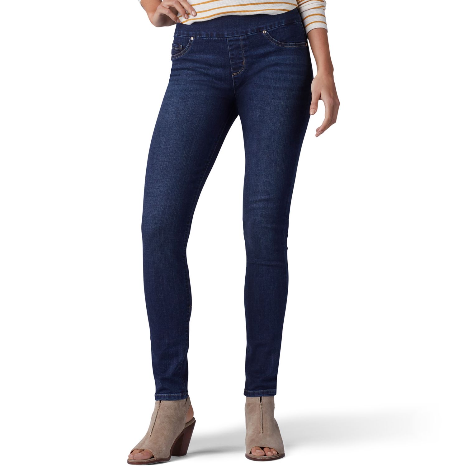 petite pull on skinny jeans