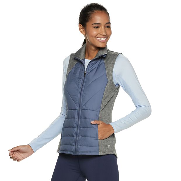 Women's FILA SPORT® Mixed-Media Quilted Vest