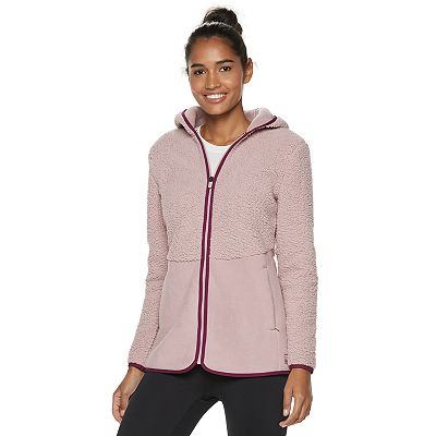 Women s FILA SPORT Sherpa Blocked Hoodie