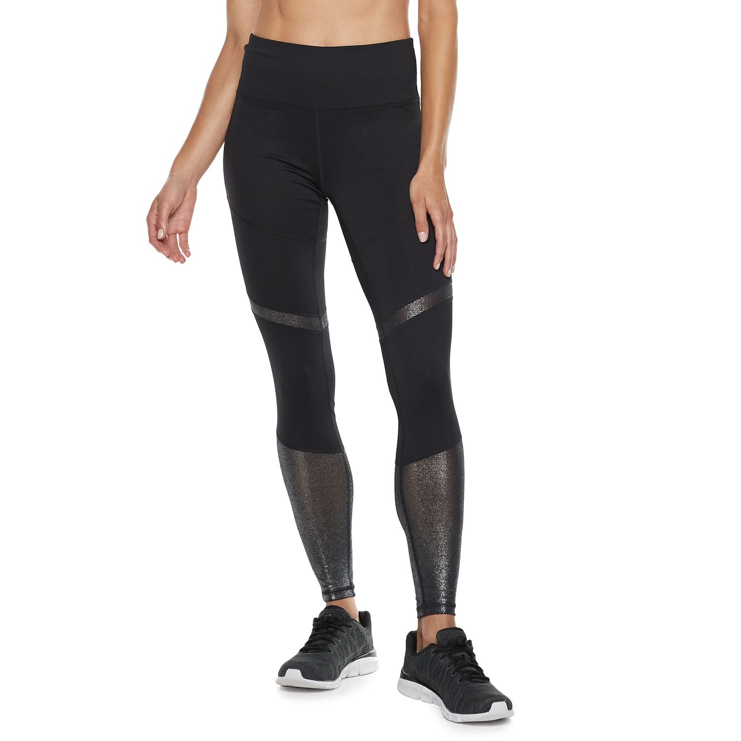 fila sport mesh printed yoga capris