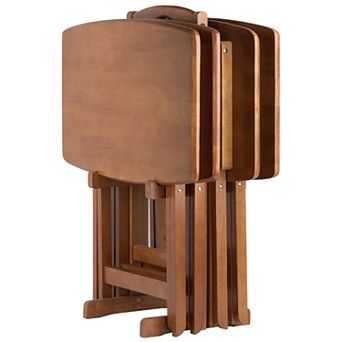 Winsome Dylan Oversized Snack Tray Table 5 pc Set