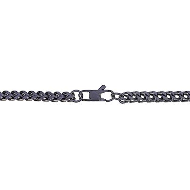 LYNX Gray Stainless Steel Men's 24-in. Foxtail Chain Necklace