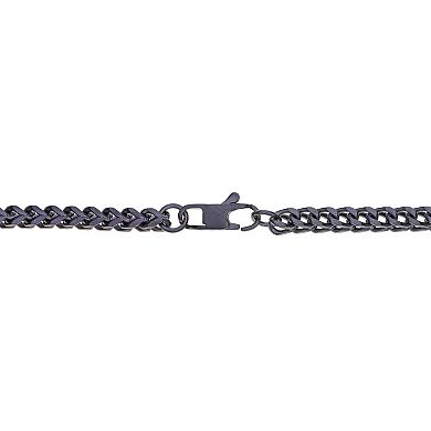 LYNX Gray Stainless Steel Men's 24-in. Foxtail Chain Necklace 