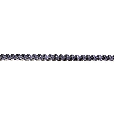 LYNX Gray Stainless Steel Men's 24-in. Foxtail Chain Necklace 
