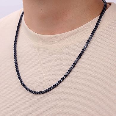 LYNX Gray Stainless Steel Men's 24-in. Foxtail Chain Necklace 