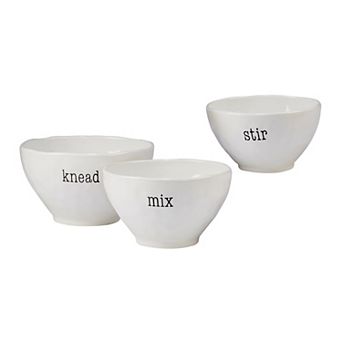 Certified International Just Words 3 pc Mixing Bowl Set
