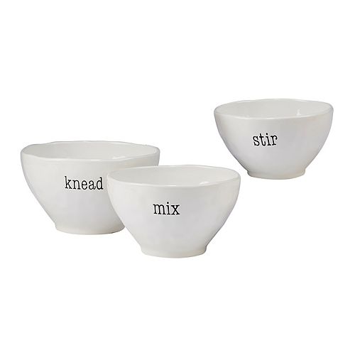 Certified International Just Words 3piece Mixing Bowl Set