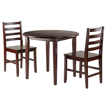 Winsome Clayton Drop-Leaf Table & Ladder Back Chairs 3 pc Set