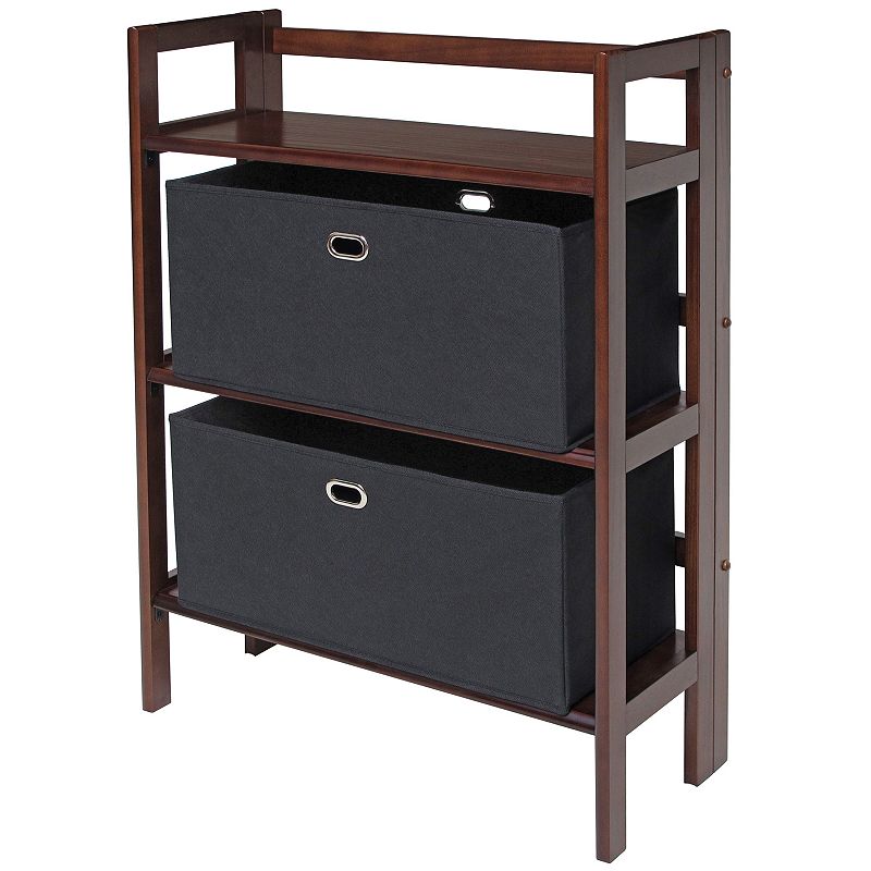 Winsome Torino Storage Cabinet & Baskets 3-piece Set, Black