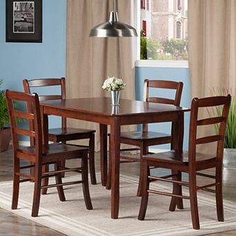 Winsome Inglewood Dining Table & Ladder Back Chairs 5 pc Set
