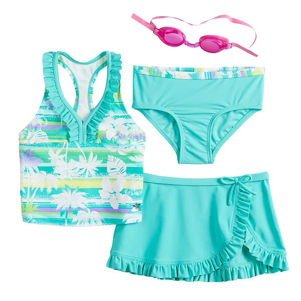 Girls 4-6x ZeroXposur Magic Mirage Tankini Top, Bottoms & Skirt ...