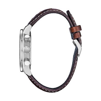 Citizen Eco-Drive Men's Brycen Leather Chronograph Watch - CA0648-09L