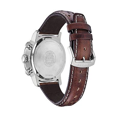 Citizen Eco-Drive Men's Brycen Leather Chronograph Watch - CA0648-09L