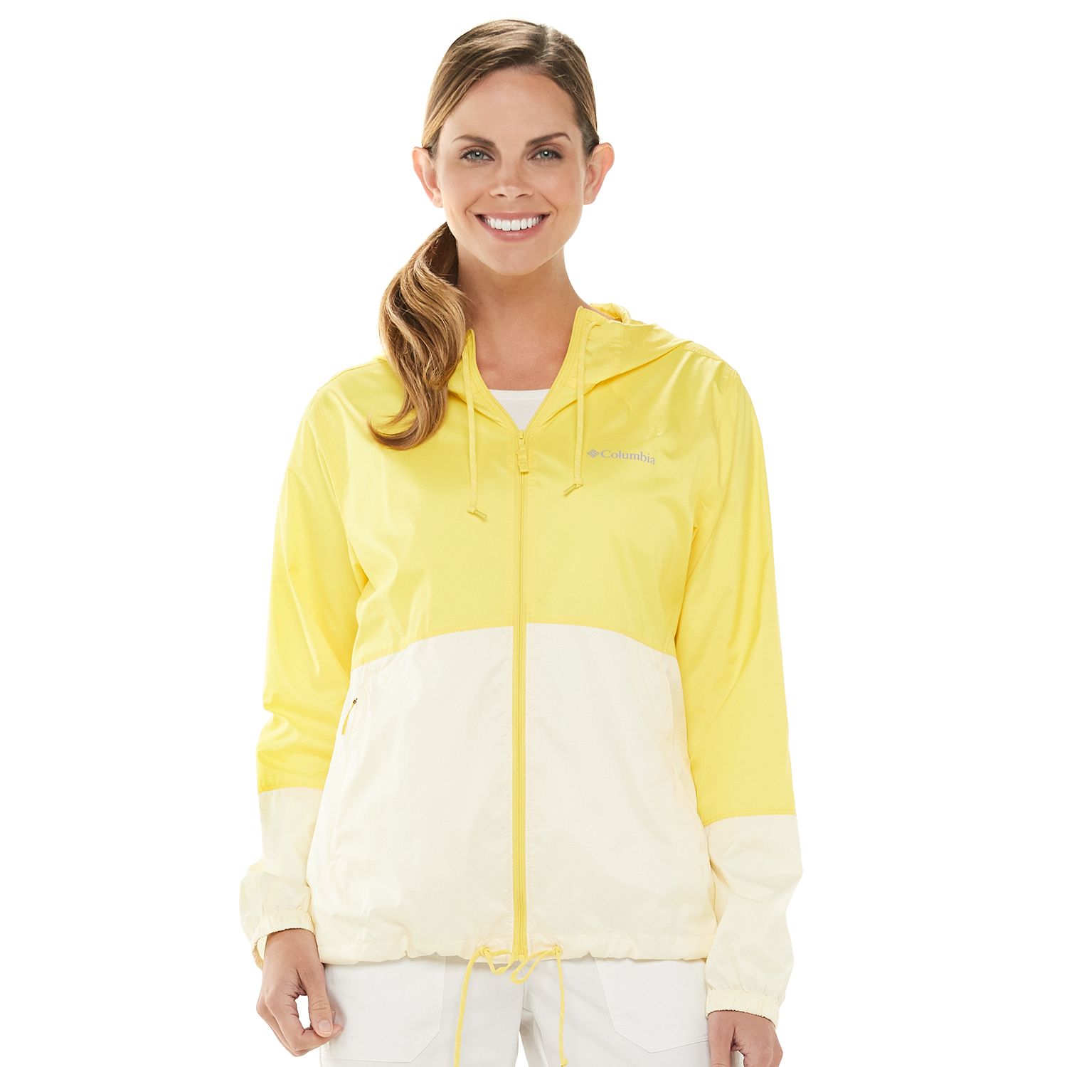 women's columbia flash forward hooded colorblock windbreaker