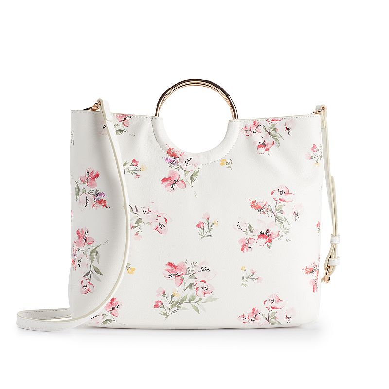 LC Lauren Conrad Ring Convertible Crossbody Bag, Lt Yellow