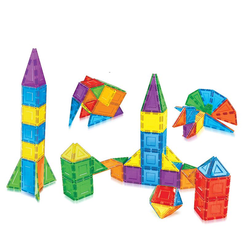 Cra-Z-Art Magrific 3D Magnetic Tiles 100-Piece Set, Multicolor