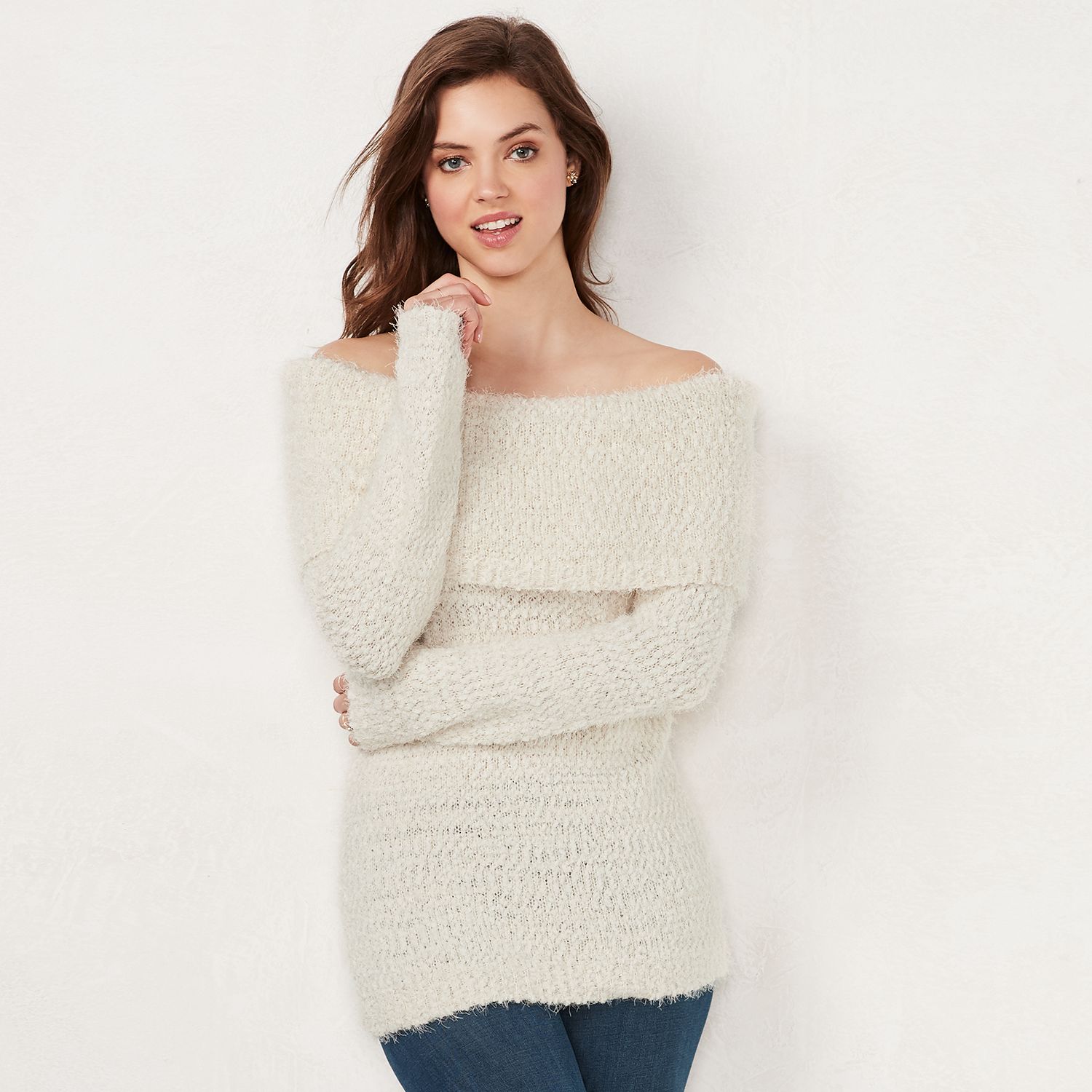 lauren conrad off the shoulder sweater