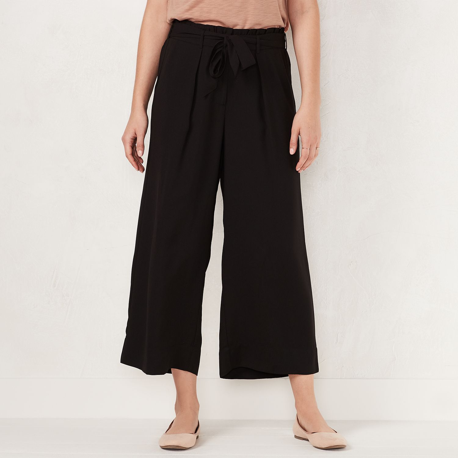 wide cropped pants womens