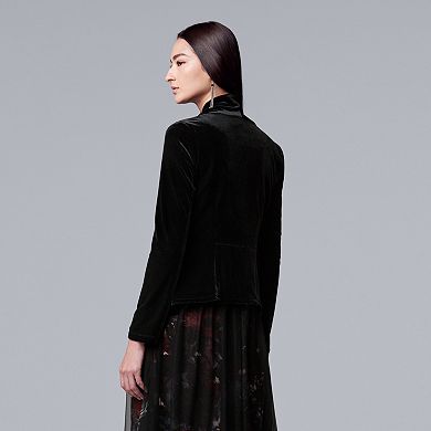 Women's Simply Vera Vera Wang Asymmetrical Velvet Jacket