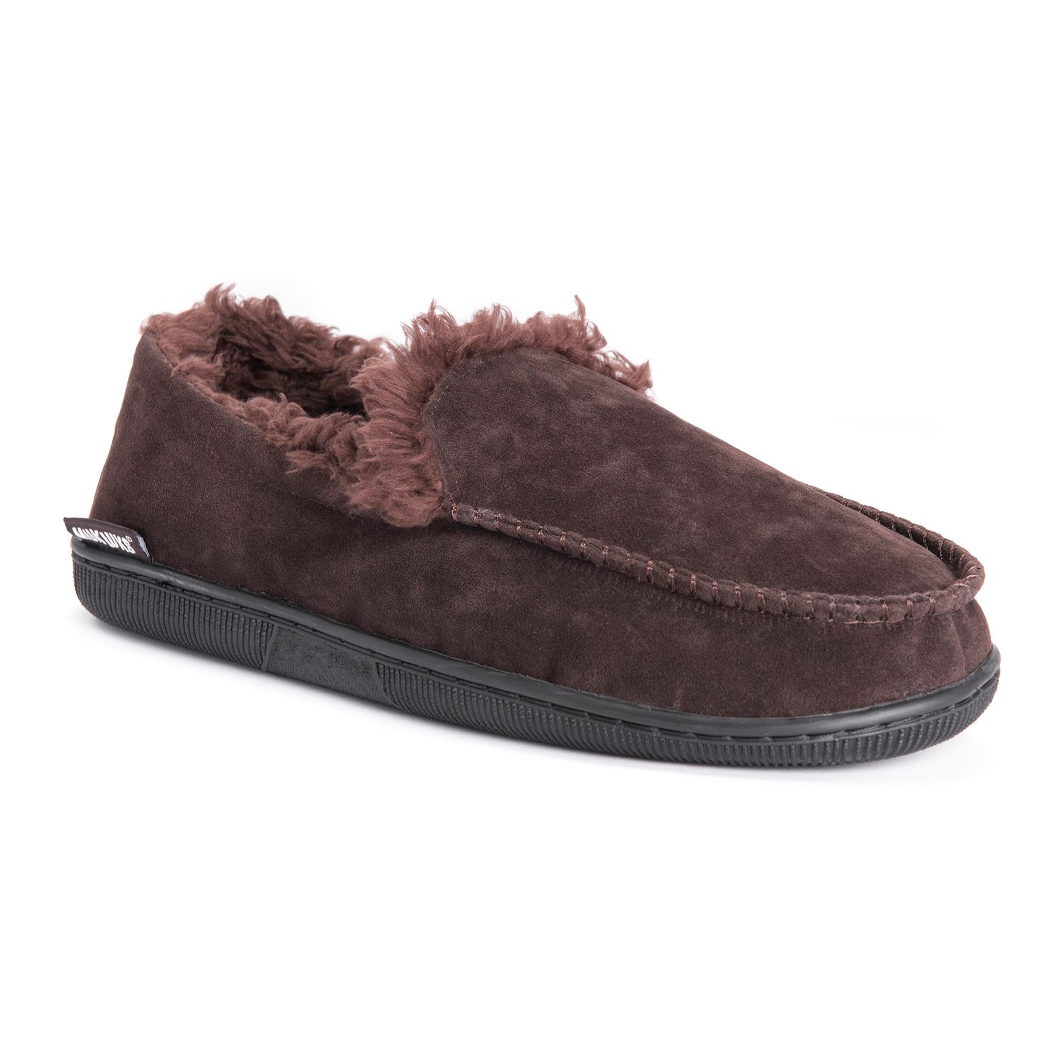 mens fur lined moccasin slippers