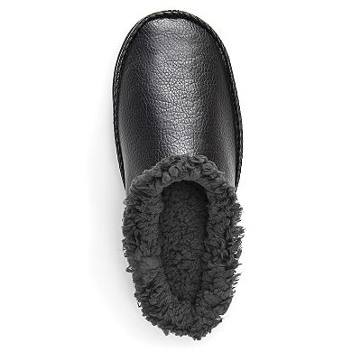 MUK LUKS Faux Leather Men's Clog Slippers