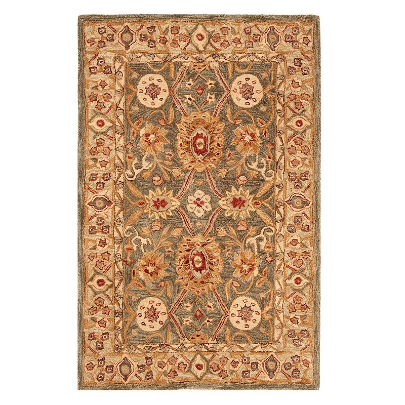 Safavieh Anatolia Marion Framed Floral Wool Rug, Brown, 2X14 Ft