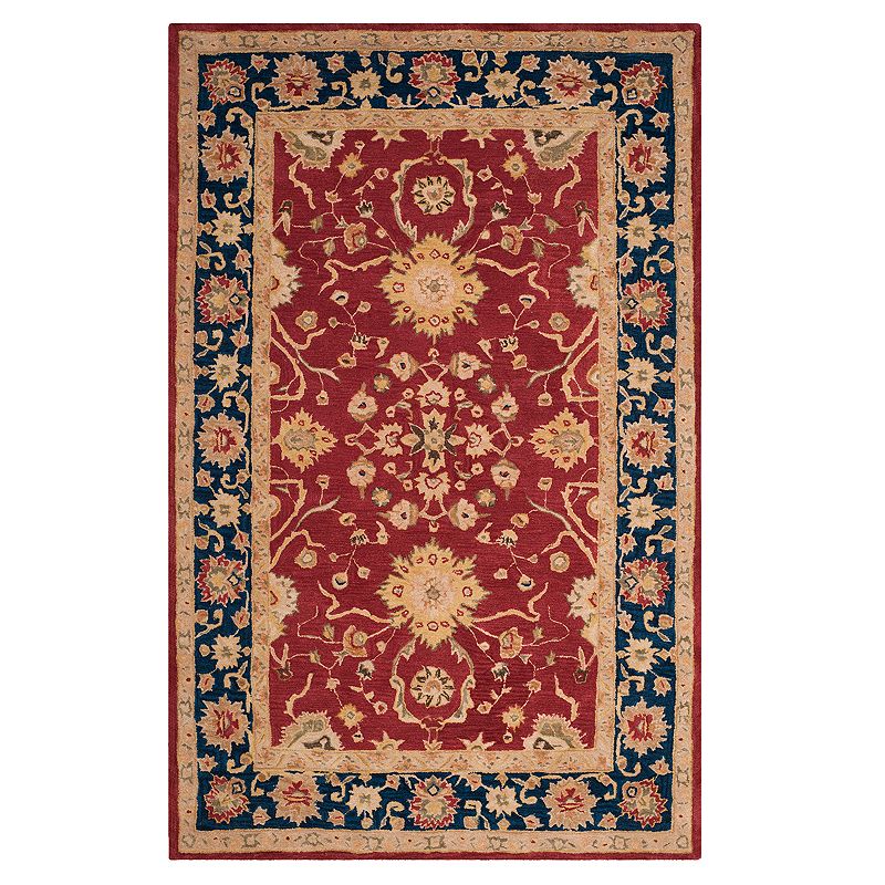 Safavieh Anatolia Lois Framed Floral Wool Rug, Red, 2X8 Ft