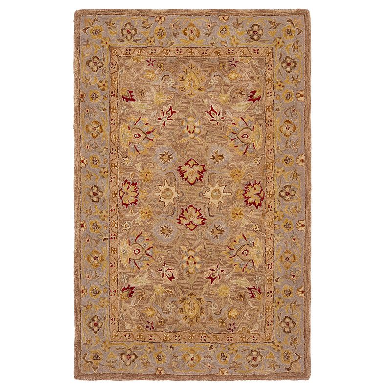 Safavieh Anatolia Florence Framed Floral Wool Rug, Beige, 2X22 Ft