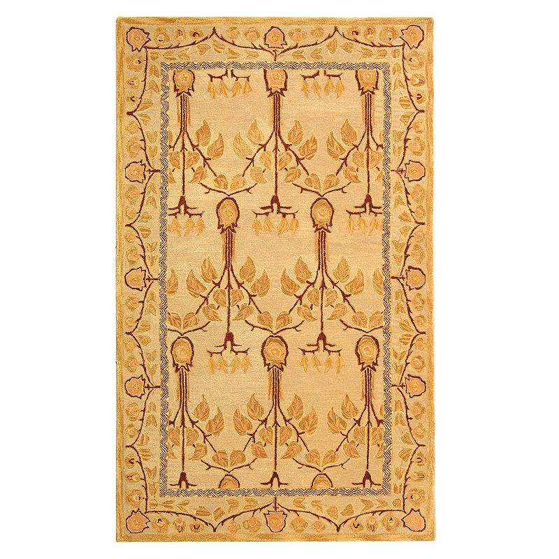 Safavieh Anatolia Miranda Framed Floral Wool Rug, Beige, 4X6 Ft