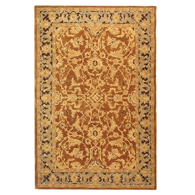 Safavieh Anatolia Lucinda Framed Floral Wool Rug, Brown, 8X10 Ft